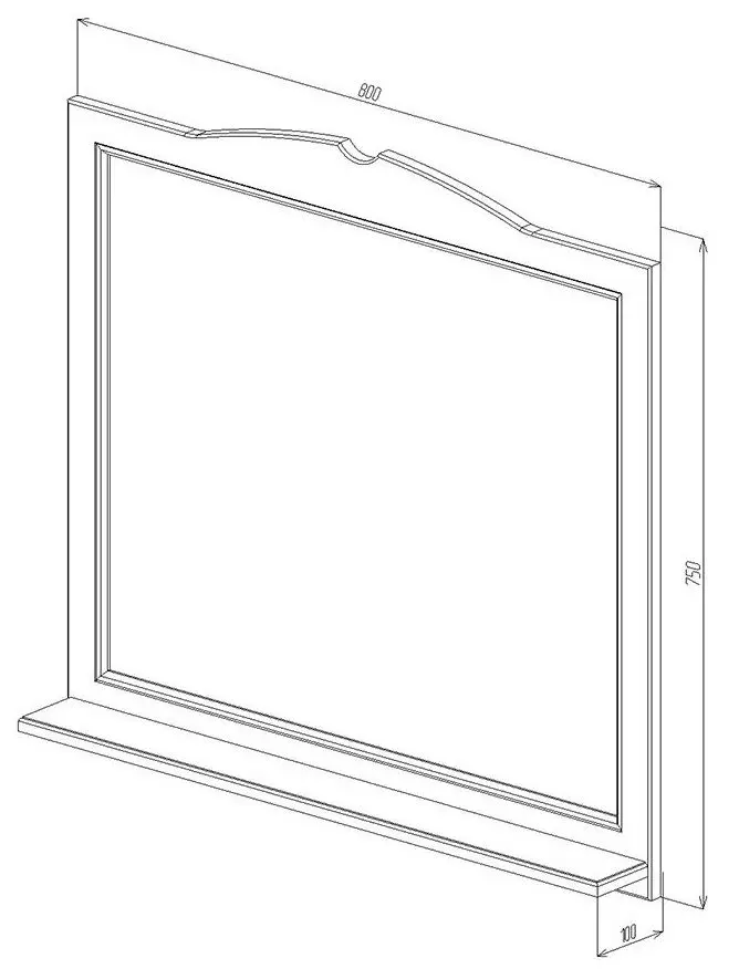 Oglinda Bayro Classic One 800 (White) - 6