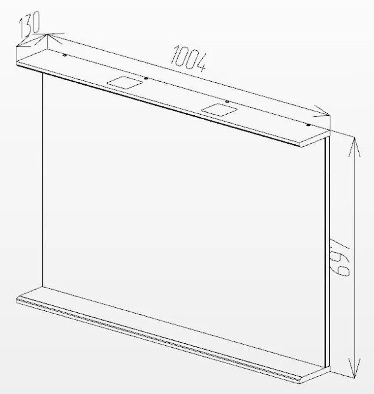 Oglinda Bayro Ellen 1000x700 (White) - 4
