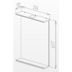 Oglinda Bayro Ellen 500 (White) Thumb