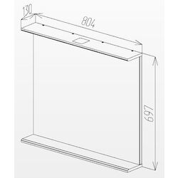 Oglinda Bayro Ellen 800x700 (White) Thumb