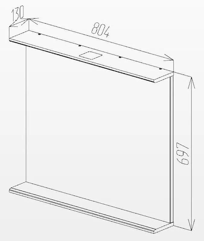 Oglinda Bayro Ellen 800x700 (White) - 4