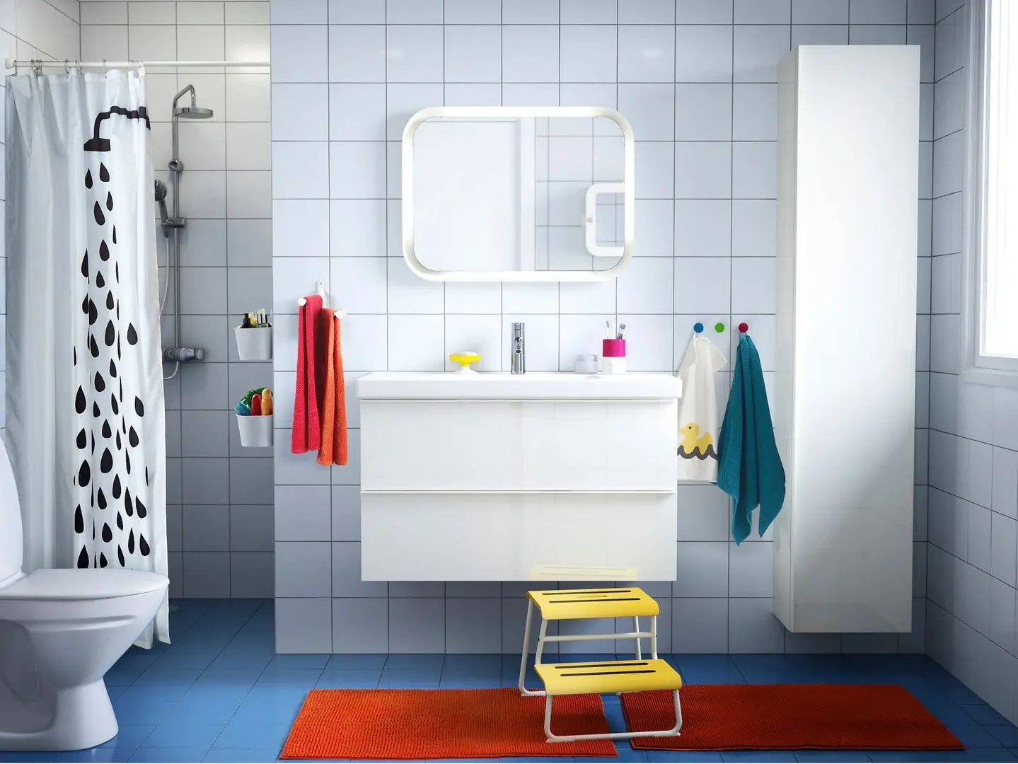 Oglinda Ikea Storjorm cu iluminat integrat 80x60 (Alb)