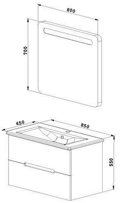 Зеркало Martat Irmak 80 (White)