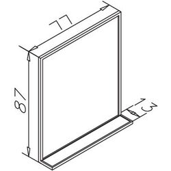 Зеркало c полкой Orka Modena 80 (Black) Thumb