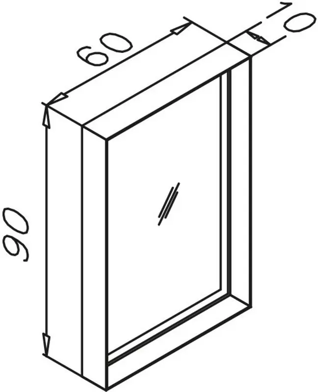 Зеркало Orka Craft 60x90 (Antracite)