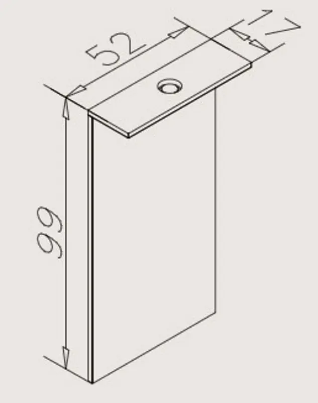 Oglinda Orka Knidos 52x99 (Black)