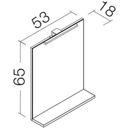 Oglinda cu raft Orka Duden 60 (White) Thumb
