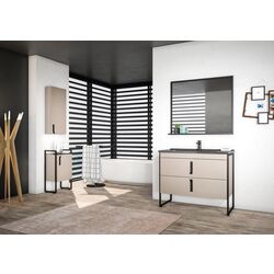 Зеркало с полкой Orka Modena 100 (Black) Thumb