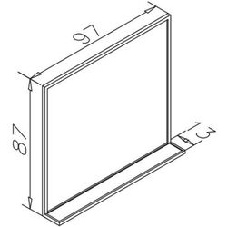 Зеркало с полкой Orka Modena 100 (Black) Thumb
