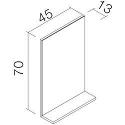 Зеркало с полкой Orka Yedisu 45 (Black) Thumb