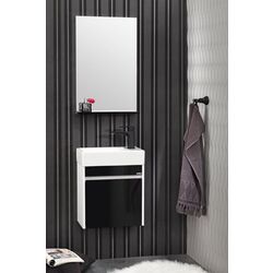 Зеркало с полкой Orka Yedisu 45 (Black) Thumb