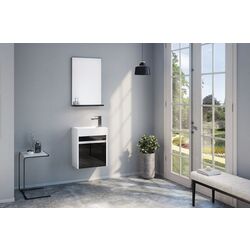 Зеркало с полкой Orka Yedisu 45 (Black) Thumb