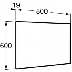 Oglinda Roca Victoria Basic 800 (White) Thumb