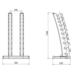 Suport pentru gantere HMS STR37 (Black) Thumb