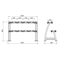 Suport pentru gantere HMS STR38 (Black) Thumb