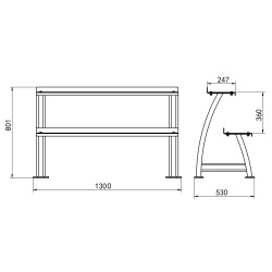 Стойка для гирь HMS STR39 (Black) Thumb