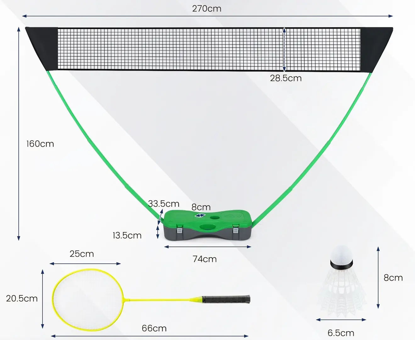 Set de badminton Costway SP38002GN (Green)
