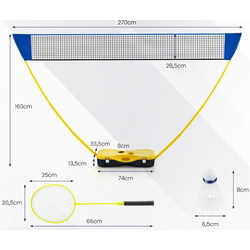 Set de badminton Costway SP38002YW (Yellow) Thumb
