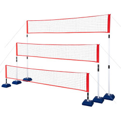 Set de badminton/volei/tenis Nils NT0300 3in1 (Red/Blue) Thumb