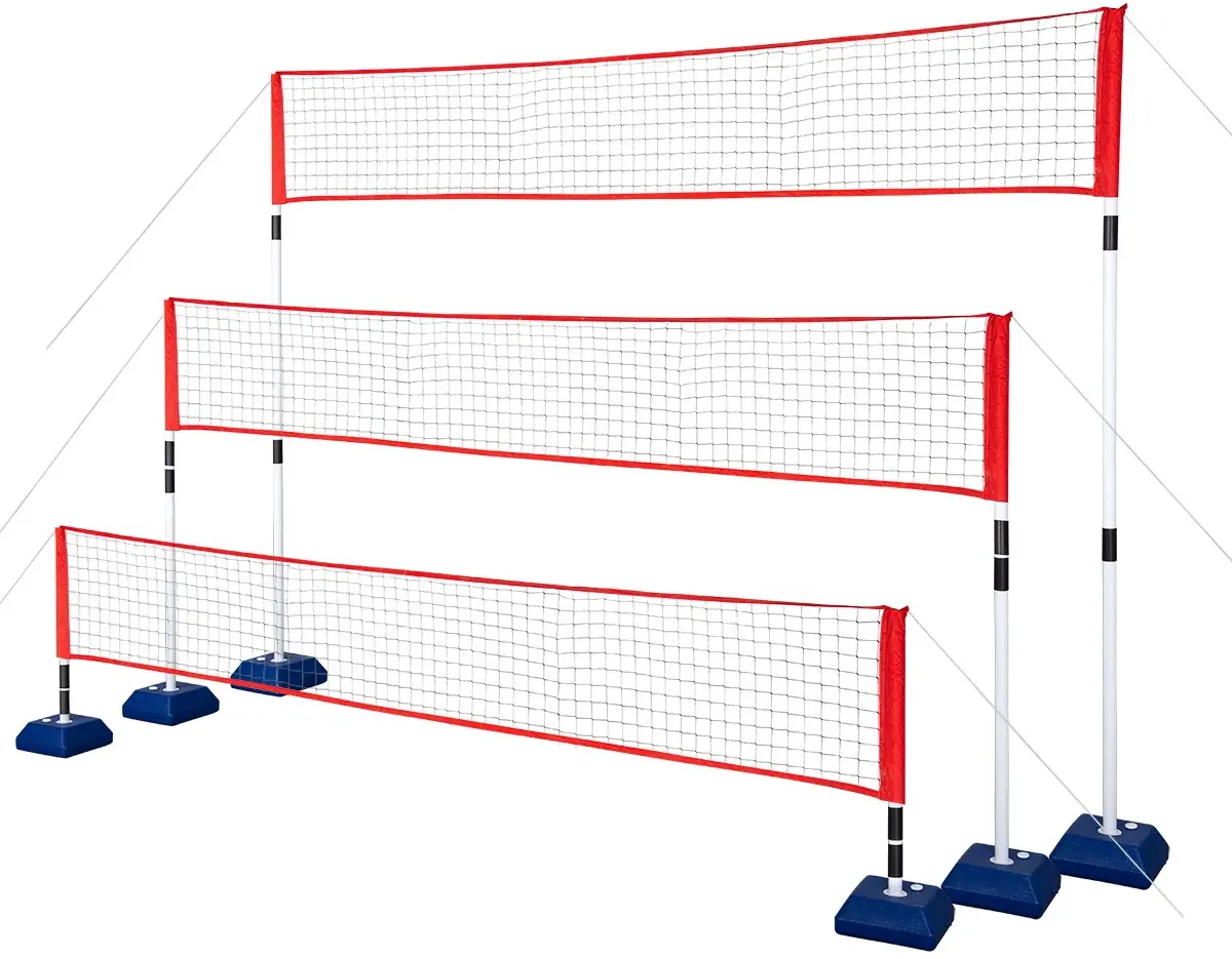 Set de badminton/volei/tenis Nils NT0300 3in1 (Red/Blue) - 5