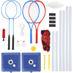 Set de badminton/volei/tenis Nils NT0300 3in1 (Red/Blue) Thumb