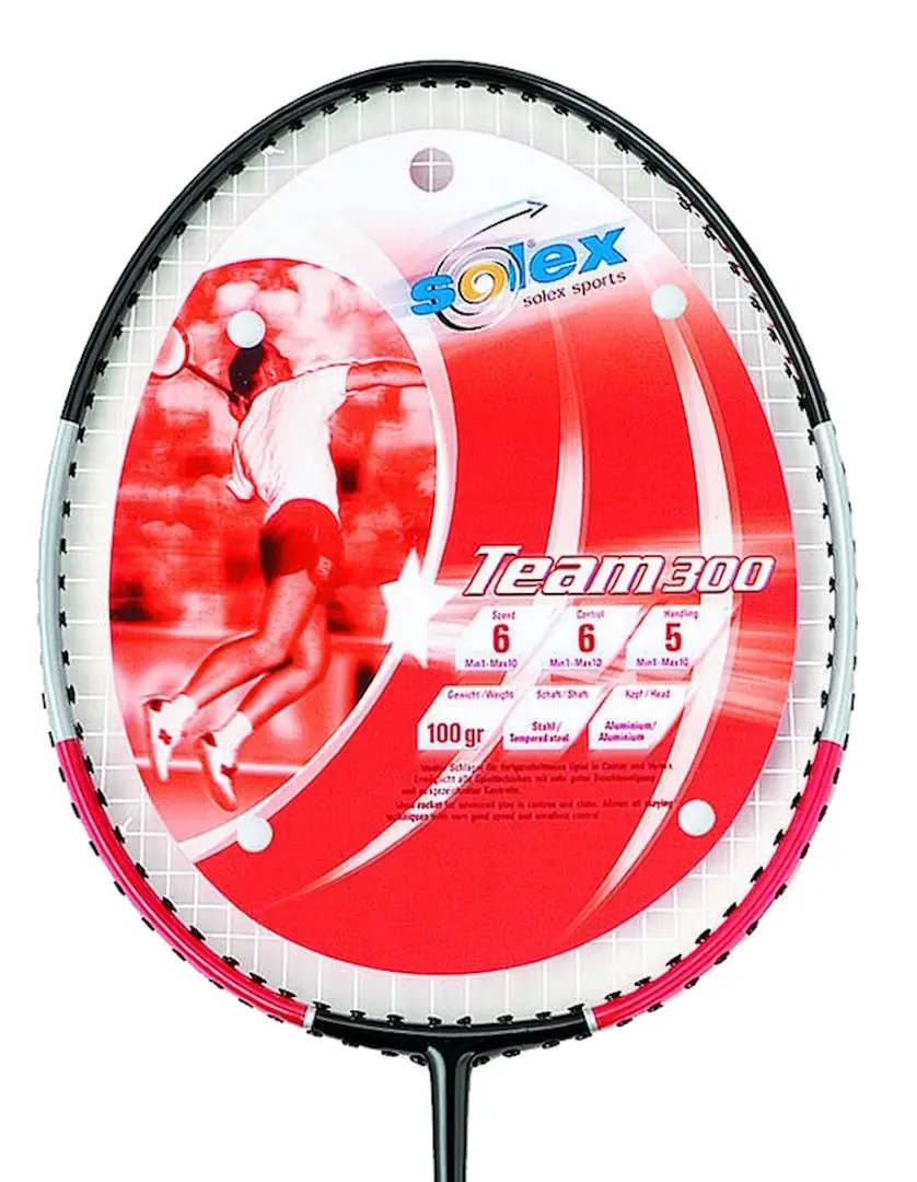 Paleta badminton Solex Team 300 (Red/Black) - 2