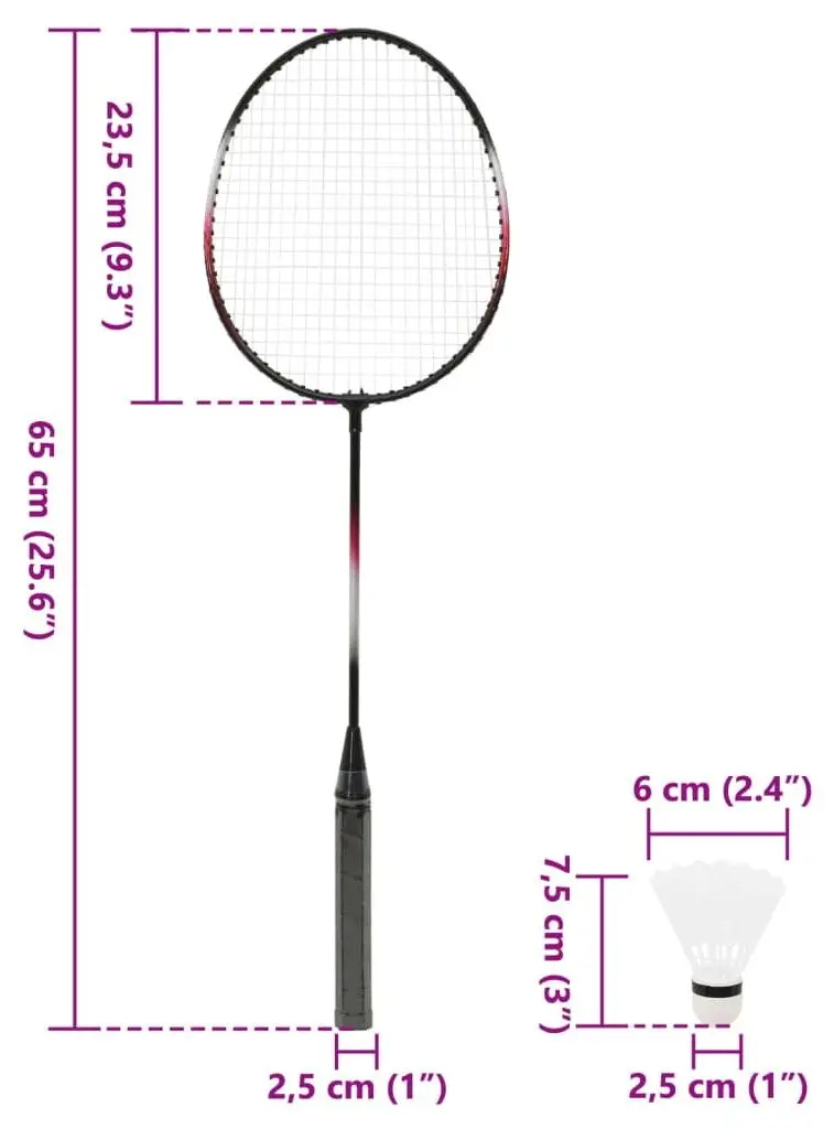 Набор для бадминтона VidaXL 4016329 (Orange/Black)