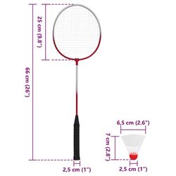 Set de badminton VidaXL 4016331 (Blue/Red) Thumb