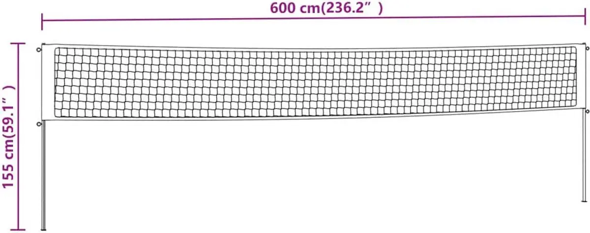 Set pentru badminton  VidaXL 93745 (Yellow/Black)