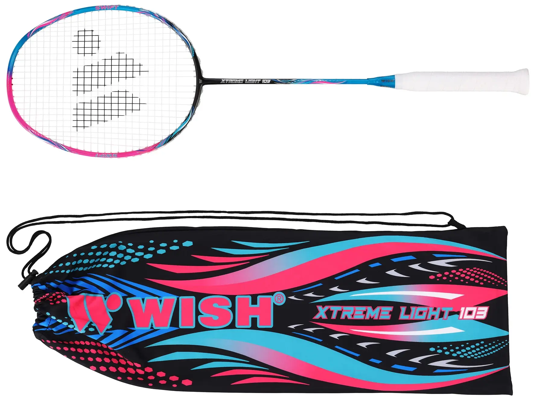 Ракетка для бадминтона Wish Extreme Light 103 (Blue/Pink) - 4