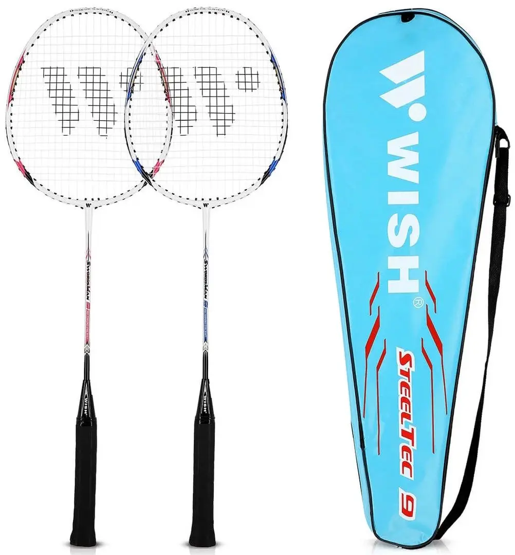 Palete pentru badminton Wish Steeltec 9K (White)