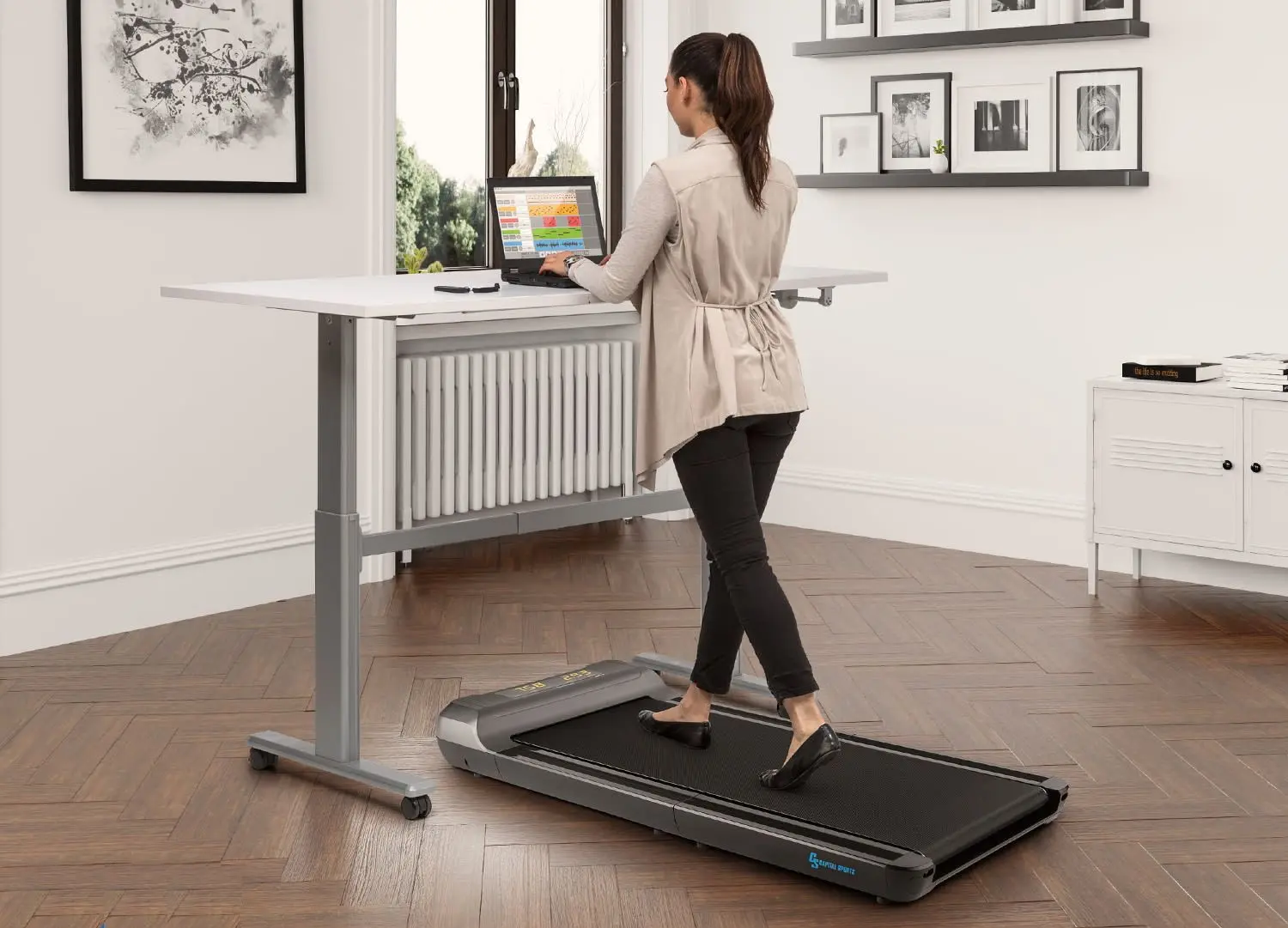 Banda de alergare Capital Sports Compact Space (Black)