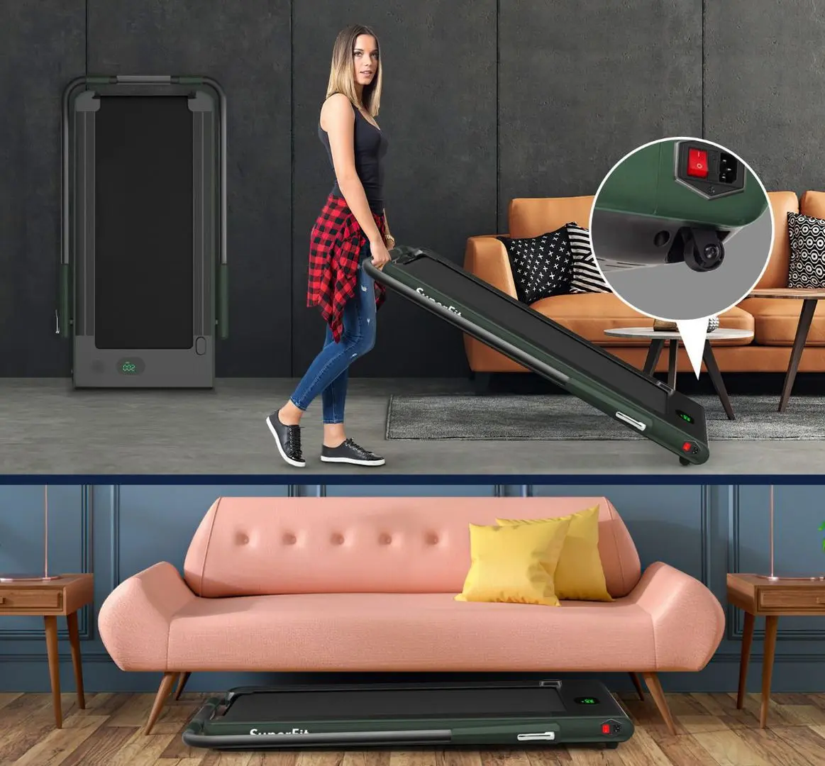 Banda de alergare Costway SP37513DE-GN (Green)