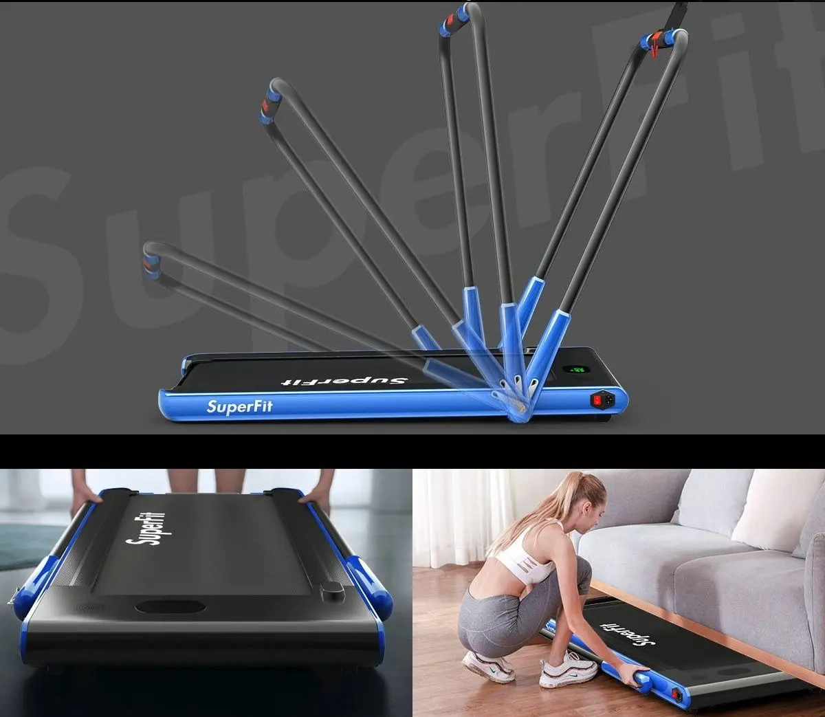 Banda de alergare Costway SP37513DE-NY (Navy)