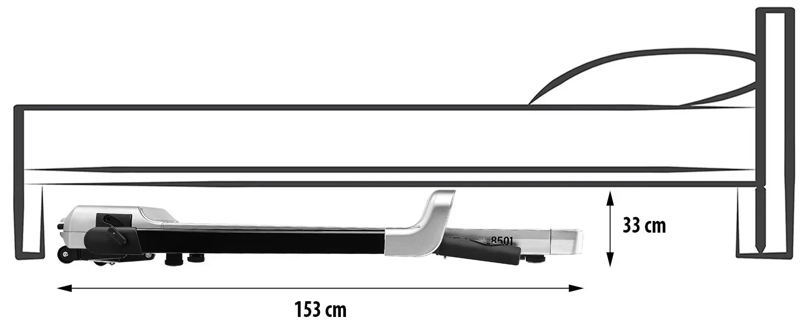 Banda de alergare Hms BE8501i (White/Black)