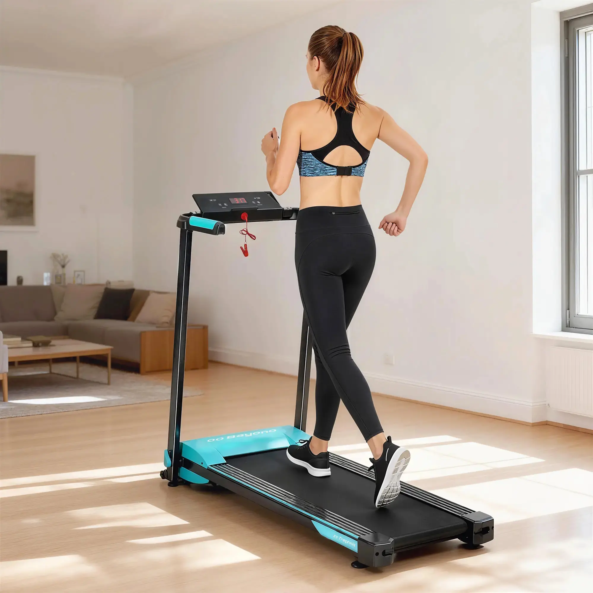 Беговая дорожка Sportnow A90-415V90LB (Black/Light Blue) - 6