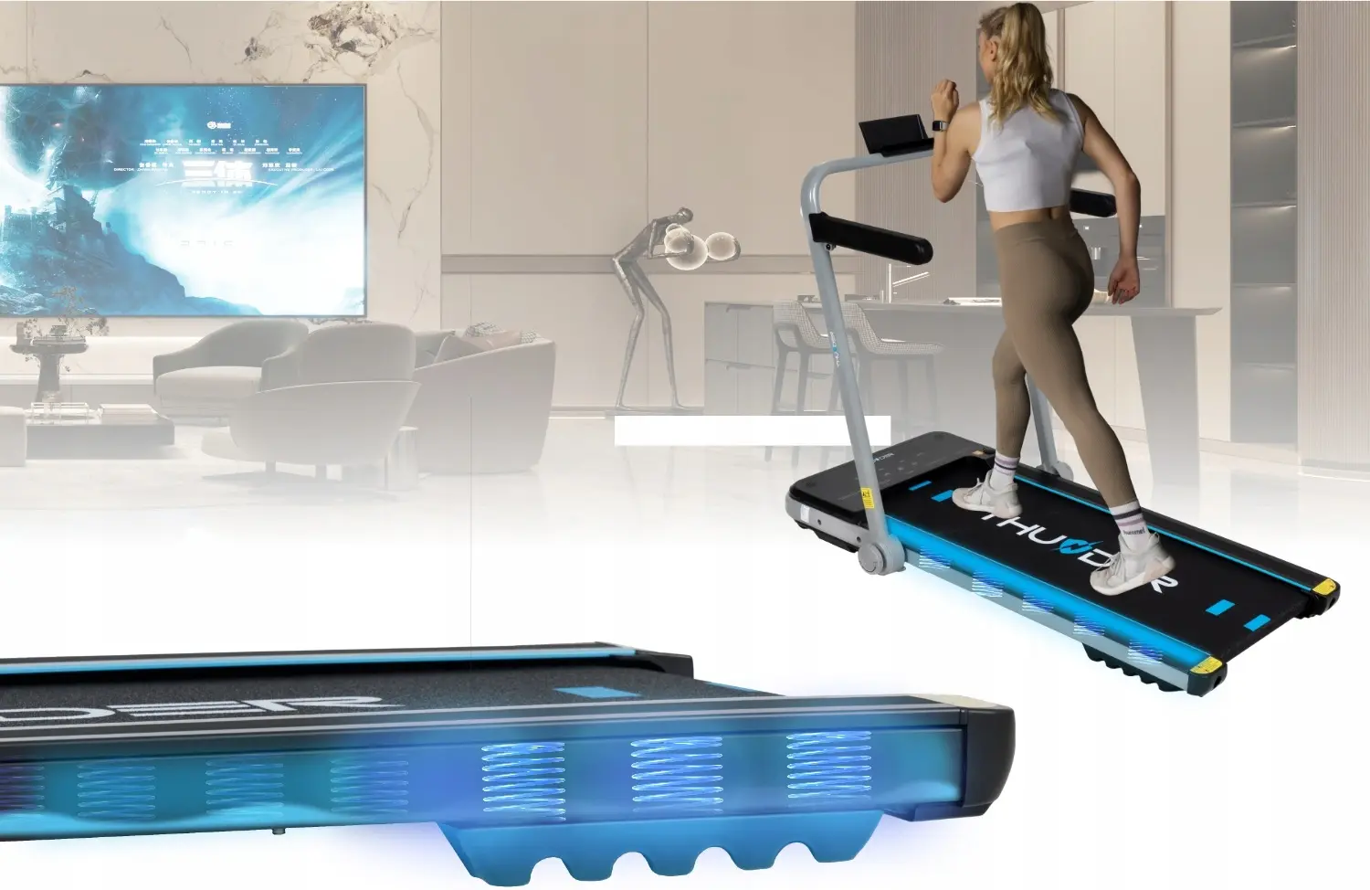 Banda de alergare Thunder Impact (Silver) - 4