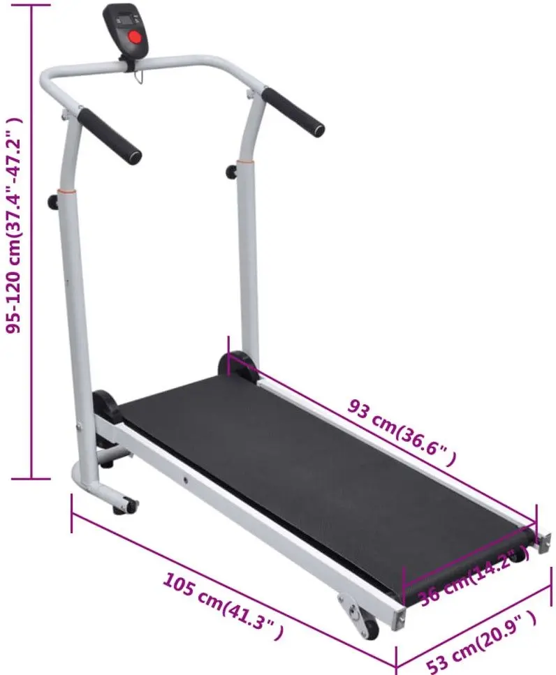 Banda de alergare VidaXL 90884 (Black)