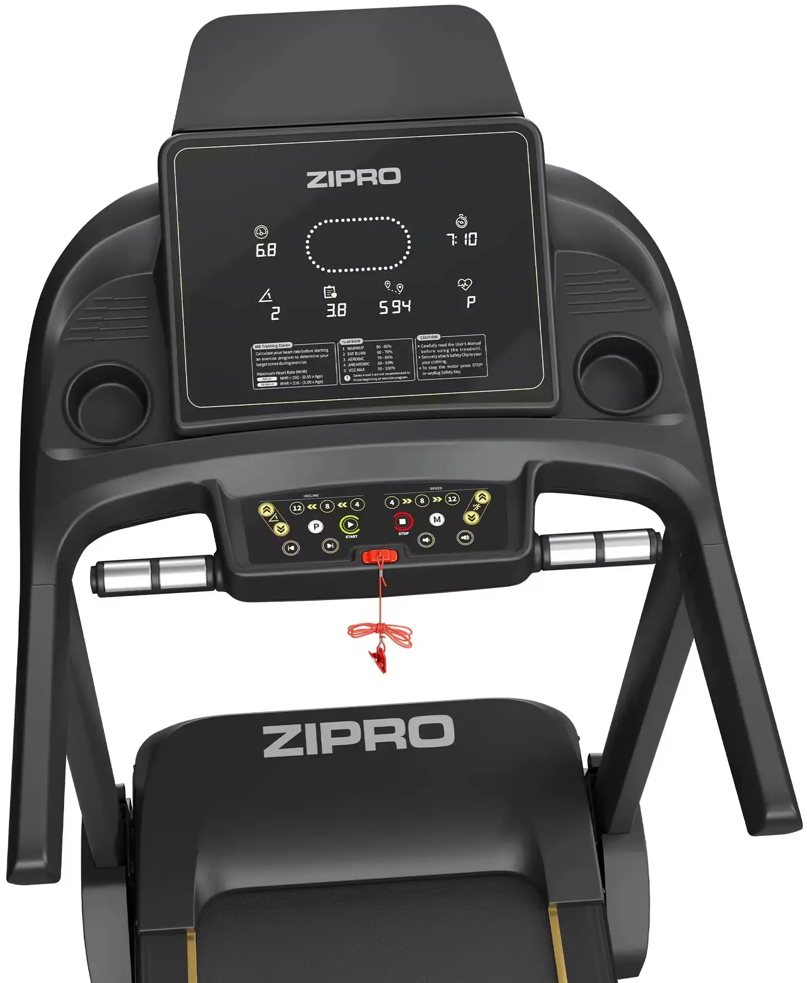 Беговая дорожка Zipro Pacemaker iConsole+ (Black) - 7