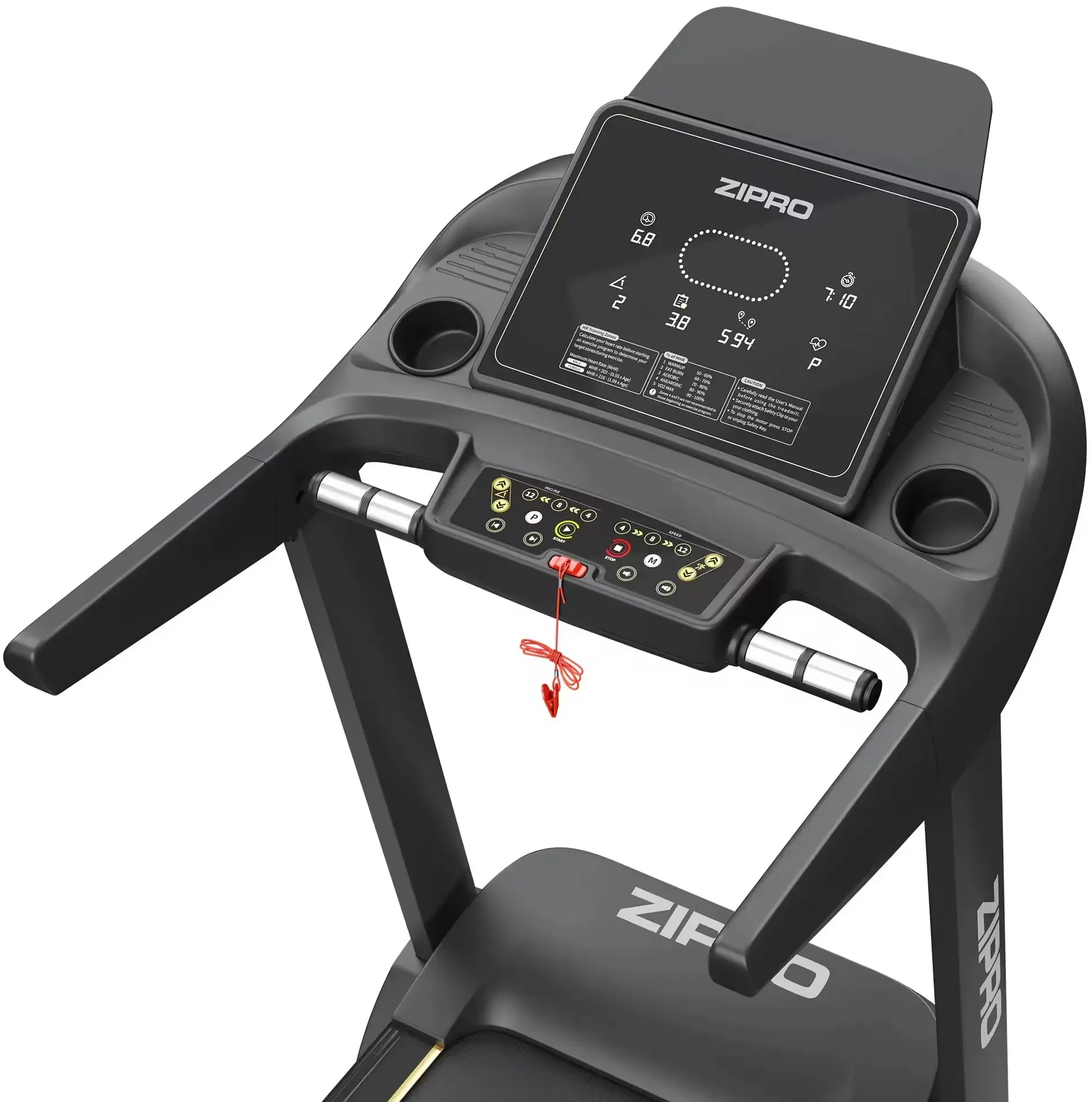 Беговая дорожка Zipro Pacemaker iConsole+ (Black) - 8