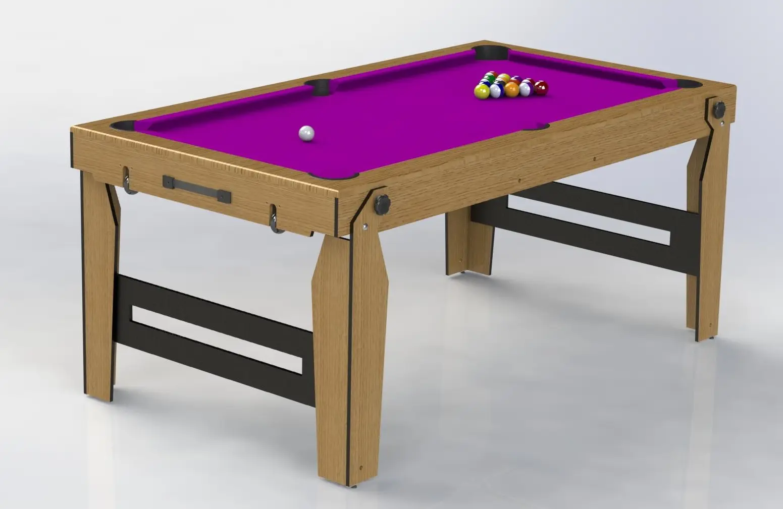 Бильярдный стол BCE Riley Razor 6ft (Pink/Wood)