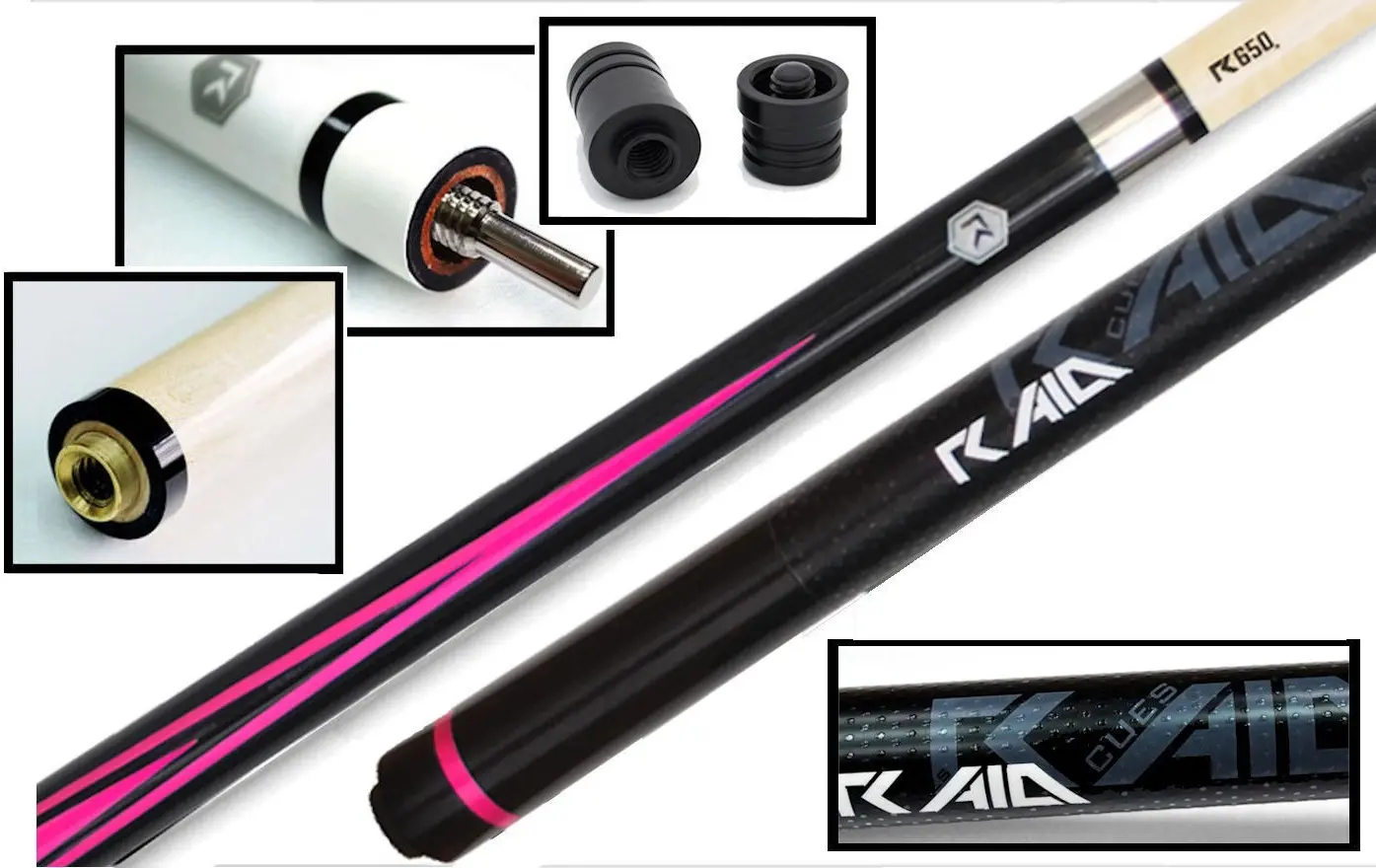 Бильярдный кий Tat Biliard Raid CH-05 (Black/Pink)