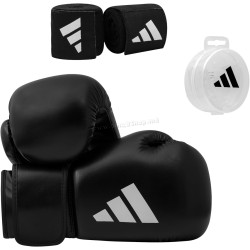 Set pentru box Adidas ADIBPKIT07 12OZ (Black/White)