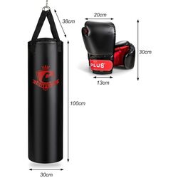 Sac de box + manusi + bandaje box Costway SP37569DK (Black/Red) Thumb