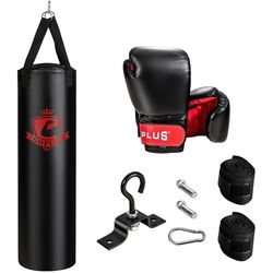 Sac de box + manusi + bandaje box Costway SP37569DK (Black/Red)