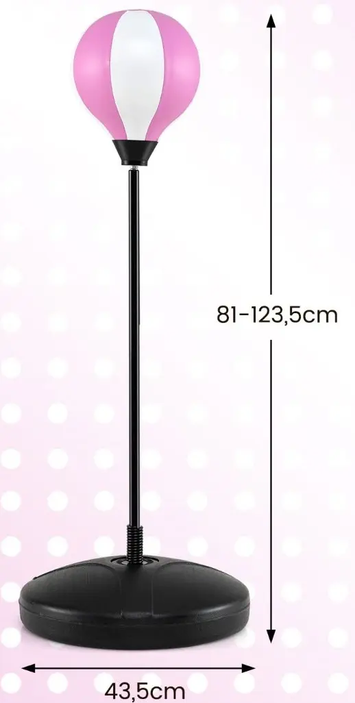 Set de box pentru copii Costway TY564096PI (Pink/Black)