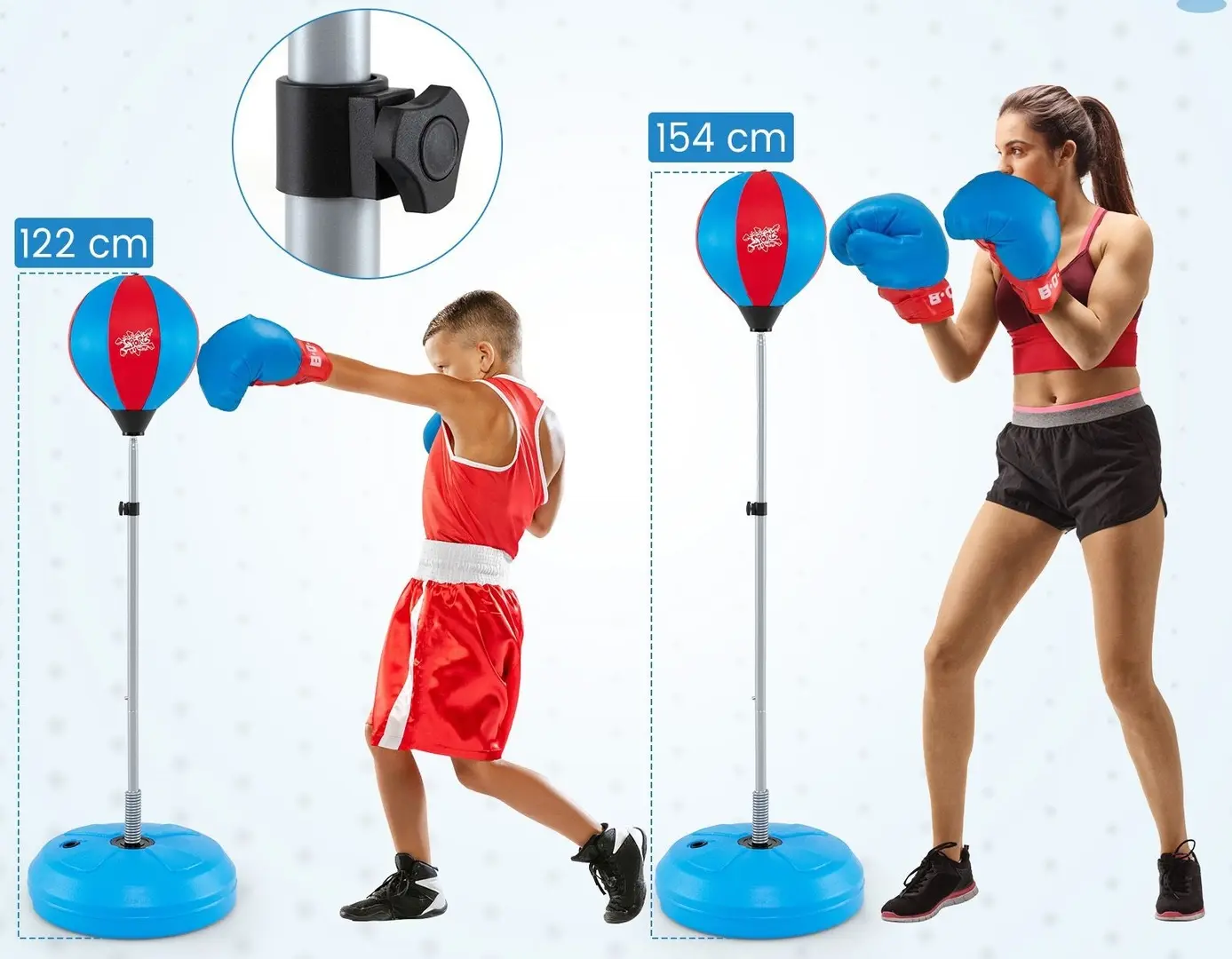 Set de box pentru copii Costway TY579435BL (Blue/Red)