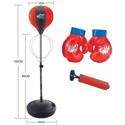 Set de box pentru copii Enero Toys 1017556 (Black/Red) Thumb