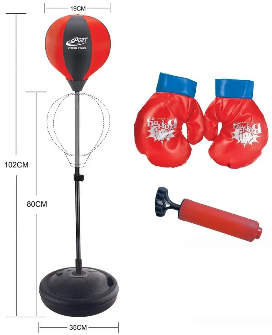 Set de box pentru copii Enero Toys 1017556 (Black/Red) - 4