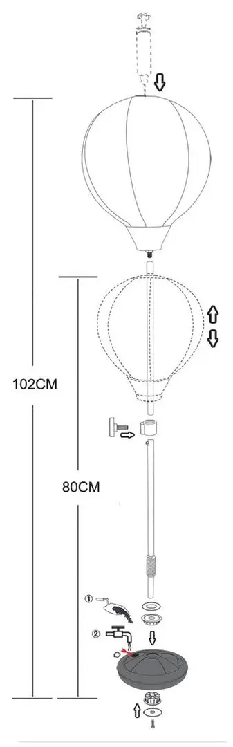 Set de box pentru copii Enero Toys 1017556 (Black/Red) - 6